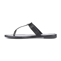 New York & Company Womens Adonia T-Strap Flat Sandals