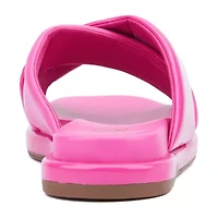 New York & Company Womens Geralyn Criss Cross Strap Flat Sandals