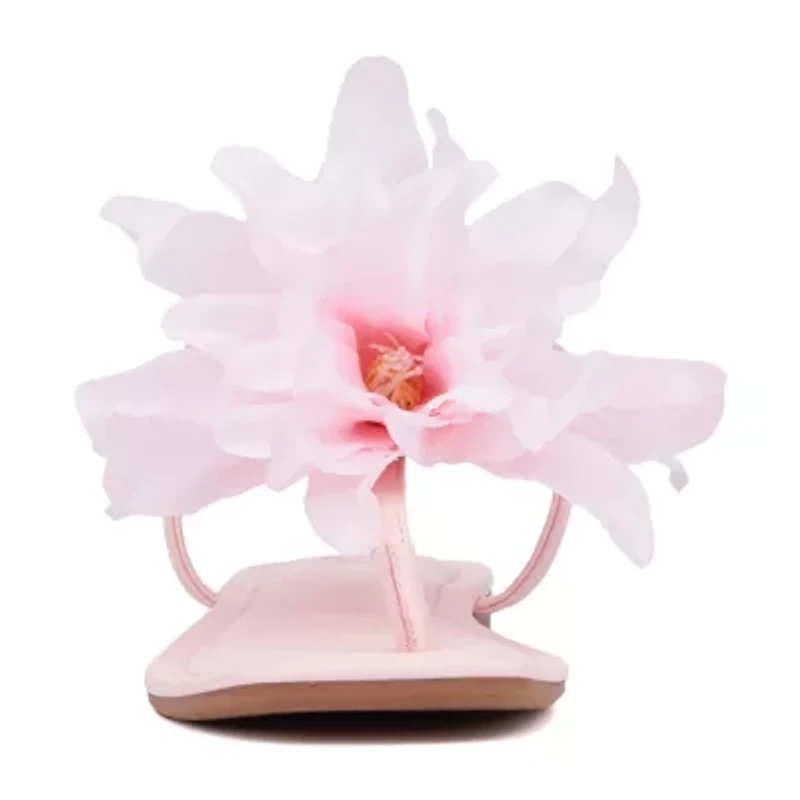 New York & Company Womens T-Strap Flat Sandals