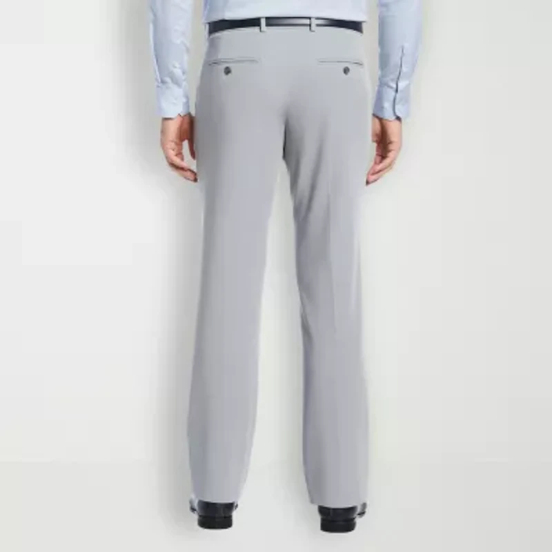Savane Stretch Twill Mens Slim Fit Dress Flat Front Pant