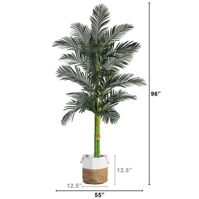 Nearly Natural 8' Golden Cane Palm Artificial Plant