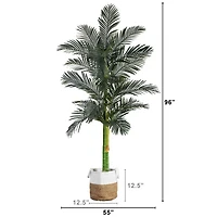 Nearly Natural 8' Golden Cane Palm Artificial Plant