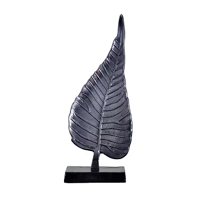 Nearly Natural 17" Aluminum Bodhi Leaf Figurine