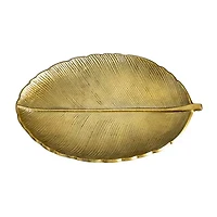 Nearly Natural 16" Gold Leaf Decorative Tray