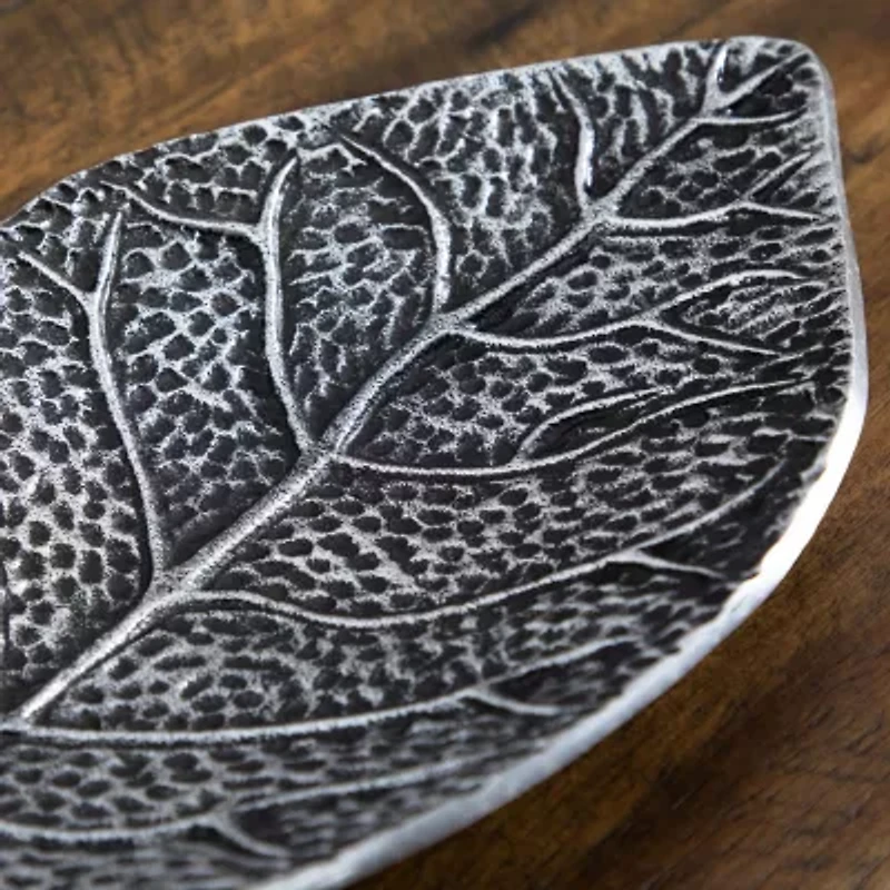 Nearly Natural 16" Antique Leaf Decorative Tray
