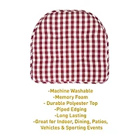 Sweet Home Collection™ Checkered Buffalo Check U Shaped Memory Foam 17" x 16" Chair Cushions