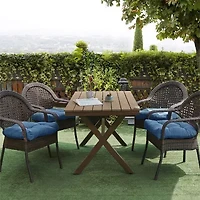 Sweet Home Collection™ Patio Cushions Indoor/Outdoor Reversible Chair Pads Tufted 19" x