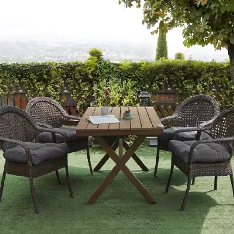 Sweet Home Collection™ Patio Cushions Indoor/Outdoor Reversible Chair Pads Tufted 19" x
