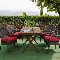 Sweet Home Collection™ Patio Cushions Indoor/Outdoor Reversible Chair Pads Tufted 19" x