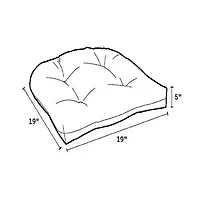 Sweet Home Collection™ Patio Cushions Indoor/Outdoor Reversible Chair Pads Tufted 19" x