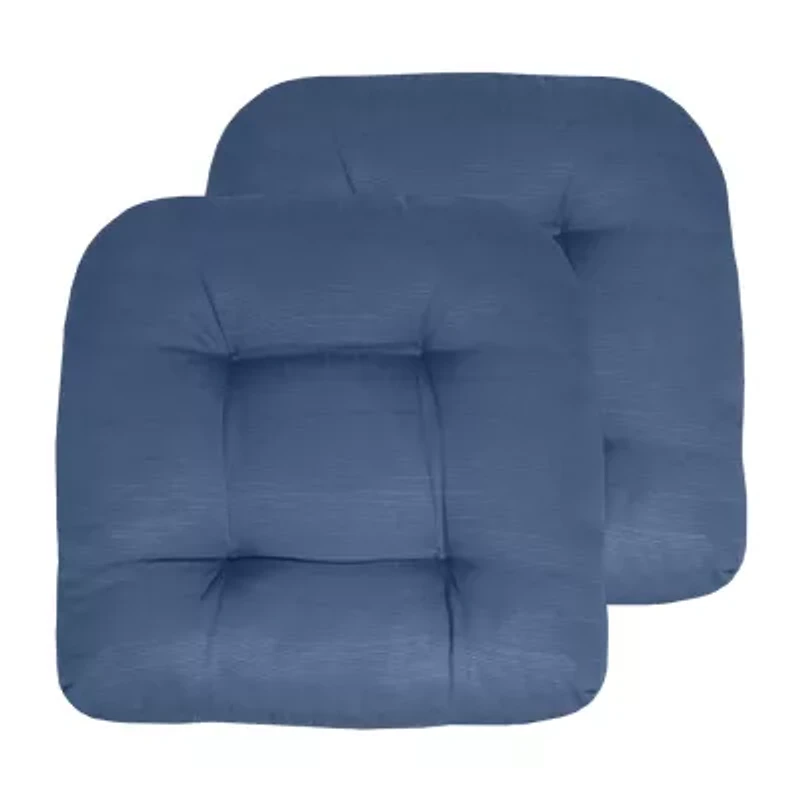 Sweet Home Collection™ Patio Cushions Indoor/Outdoor Reversible Chair Pads Tufted 19" x