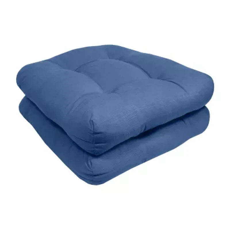 Sweet Home Collection™ Patio Cushions Indoor/Outdoor Reversible Chair Pads Tufted 19" x