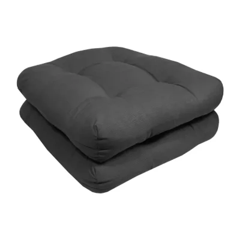Sweet Home Collection™ Patio Cushions Indoor/Outdoor Reversible Chair Pads Tufted 19" x