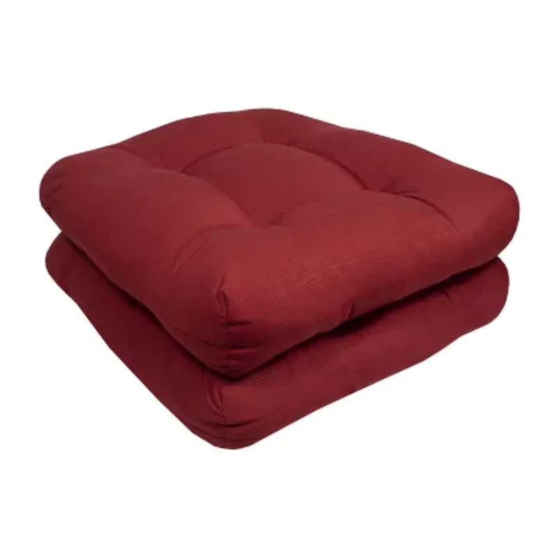 Sweet Home Collection™ Patio Cushions Indoor/Outdoor Reversible Chair Pads Tufted 19" x