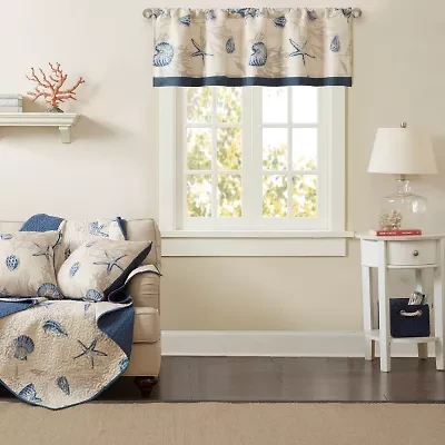 Madison Park Nantucket 50"W X 18"L Rod Pocket Tailored Valance