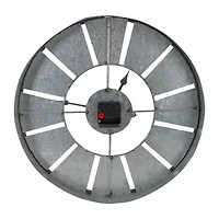 Northlight 18" Galvanized Metal Roman Numeral Wall Clock