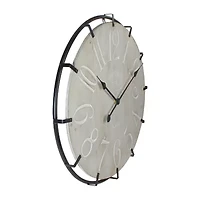 Northlight 23.5" Black Metal And Wood Country Rustic Wall Clock