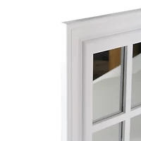 Northlight 17.5" White Mullions Square Wall Mirror