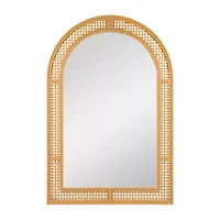 Northlight 36" Arched Lattice Weaved Wall Mirror