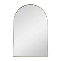 Northlight 36" Gold Framed Modern Arched Wall Mirror