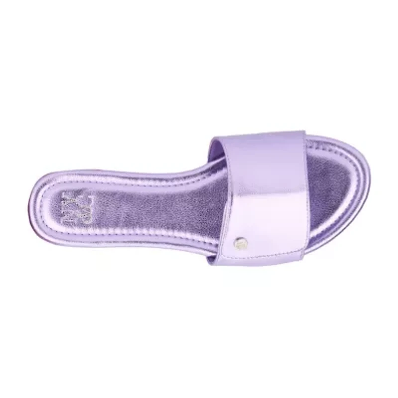 New York & Company Womens Adelle Adjustable Strap Flat Sandals