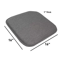 Sweet Home Collection™ Charlotte Jacquard Memory Foam No Slip Back 16" x Chair Pad Cushion