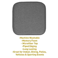 Sweet Home Collection™ Charlotte Jacquard Memory Foam No Slip Back 16" x Chair Pad Cushion