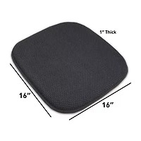 Sweet Home Collection™ Honeycomb Memory Foam No Slip Back 16" x Chair Pad Cushion