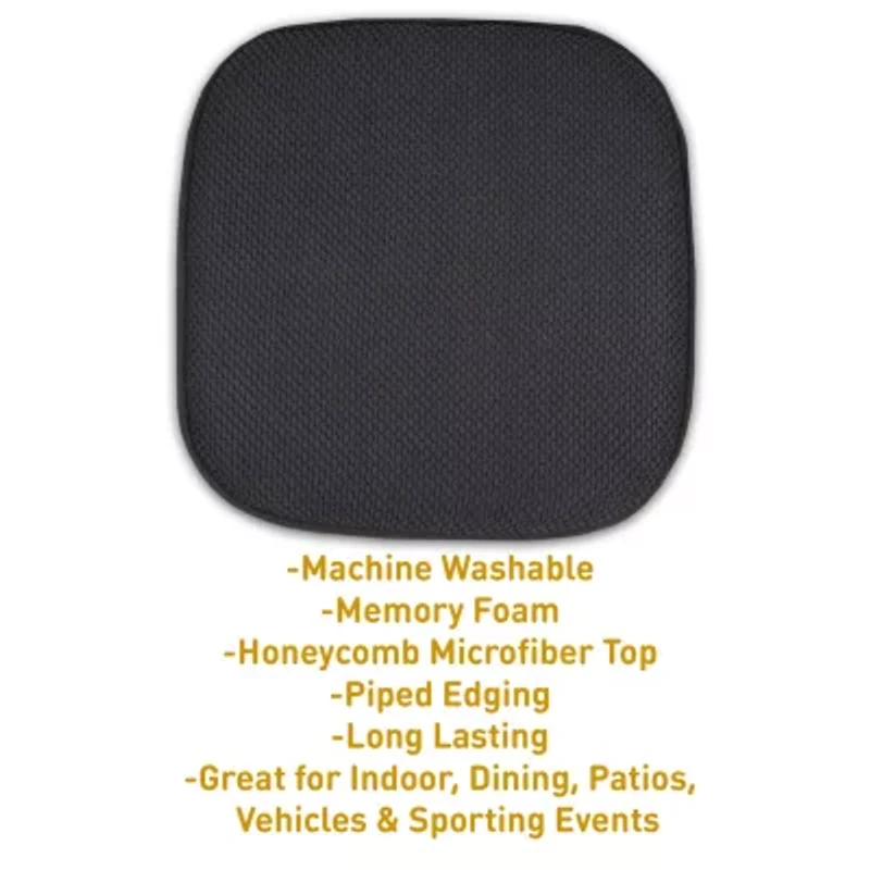 Sweet Home Collection™ Honeycomb Memory Foam No Slip Back 16" x Chair Pad Cushion