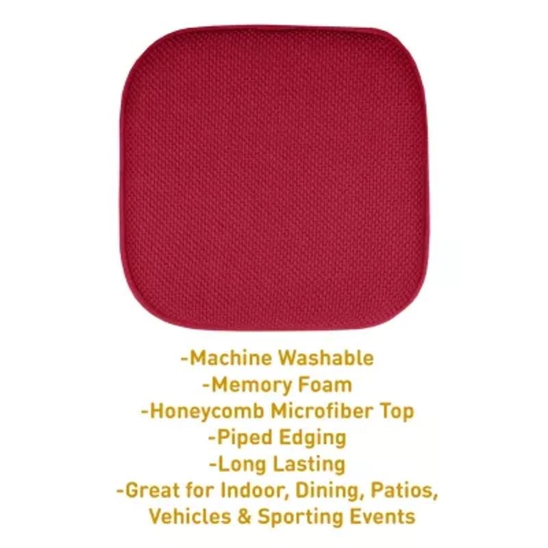 Sweet Home Collection™ Honeycomb Memory Foam No Slip Back 16" x Chair Pad Cushion