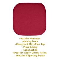 Sweet Home Collection™ Honeycomb Memory Foam No Slip Back 16" x Chair Pad Cushion