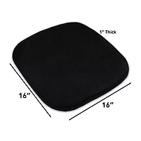 Sweet Home Collection™ Honeycomb Memory Foam No Slip Back 16" x Chair Pad Cushion