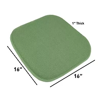 Sweet Home Collection™ Honeycomb Memory Foam No Slip Back 16" x Chair Pad Cushion