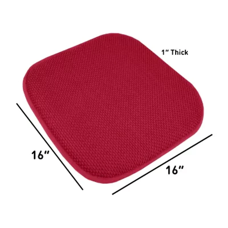Sweet Home Collection™ Honeycomb Memory Foam No Slip Back 16" x Chair Pad Cushion