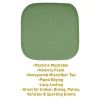 Sweet Home Collection™ Honeycomb Memory Foam No Slip Back 16" x Chair Pad Cushion