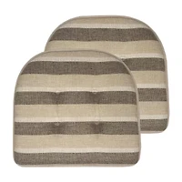 Sweet Home Collection™ Bradford Striped U Shaped Memory Foam 17" x 16" Chair Cushion
