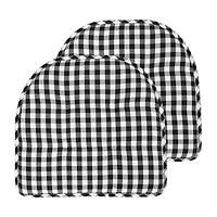 Sweet Home Collection™ Checkered Buffalo Check U Shaped Memory Foam 17" x 16" Chair Cushions