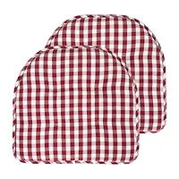 Sweet Home Collection™ Checkered Buffalo Check U Shaped Memory Foam 17" x 16" Chair Cushions