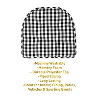 Sweet Home Collection™ Checkered Buffalo Check U Shaped Memory Foam 17" x 16" Chair Cushions