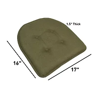 Sweet Home Collection™ Solid Color U Shaped Memory Foam 17" x 16" Chair Cushions