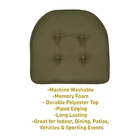 Sweet Home Collection™ Solid Color U Shaped Memory Foam 17" x 16" Chair Cushions