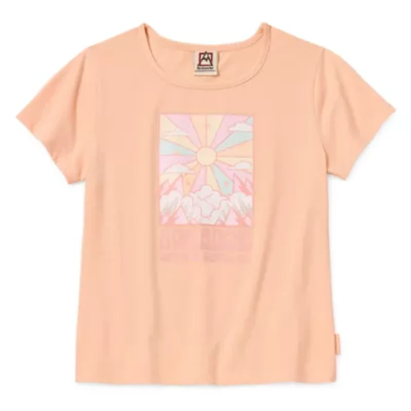 Avalanche Big Kid Girls Round Neck Short Sleeve Classic Fit Graphic T-Shirt