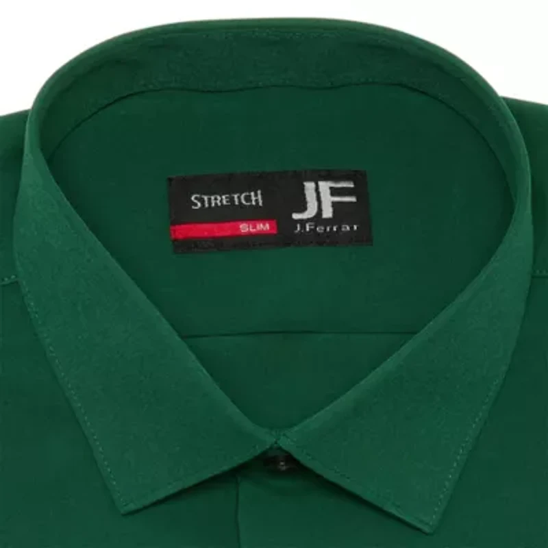 J. Ferrar Slim 360 Stretch Performance Mens Regular Fit Wrinkle Free Long Sleeve Dress Shirt