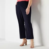 Liz Claiborne Audra Curvy Womens Straight Mid Rise Trouser