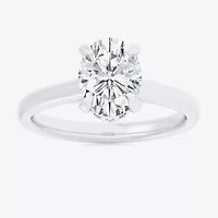 (G-H / Si1-Si2) Womens 1 1/7 CT. T.W. Lab Grown White Diamond 14K Gold Oval Solitaire Engagement Ring