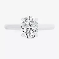 (G-H / Si1-Si2) Womens 1 1/7 CT. T.W. Lab Grown White Diamond 14K Gold Oval Solitaire Engagement Ring