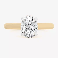 (G-H / Si1-Si2) Womens 1 1/7 CT. T.W. Lab Grown White Diamond 14K Gold Oval Solitaire Engagement Ring