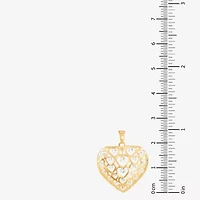 Womens 14K Gold Heart Pendant