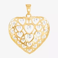 Womens 14K Gold Heart Pendant