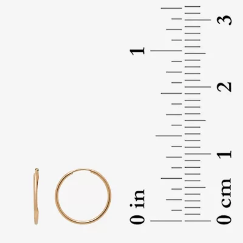 Gold Theory Womens Round 2 Pair Earring Set